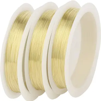0,2-1 мм золотой браслет из медной проволоки, ожерелье, сделай сам, цветной бисерный провод, ювелирный шнур, струна для изготовления поделок