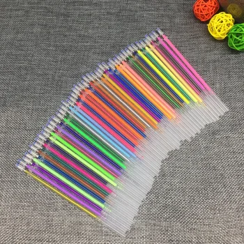 12 24 36 48 60 цветов/Комплект Шариковая Гелевая ручка-вспышка, Цветная заправка, Полная сверкающая Заправка, Ручка для рисования, Цветная ручка для рисования