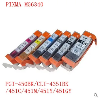 18 чернильный PGI-450 BK CLI-451 BK C M Y GY 6 цветной совместимый чернильный картридж для принтера canon PIXMA MG6340 MG7140 iP8740 MG7540