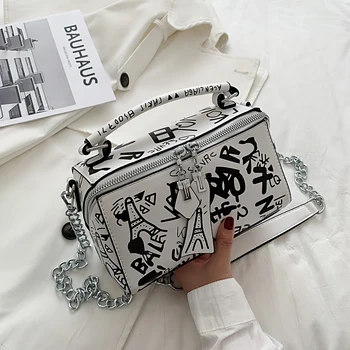2023 Роскошные Дизайнерские Женские Кожаные сумки и портмоне, модные сумки через плечо для женщин, сумки с граффити, сумки на плечо, женская сумка