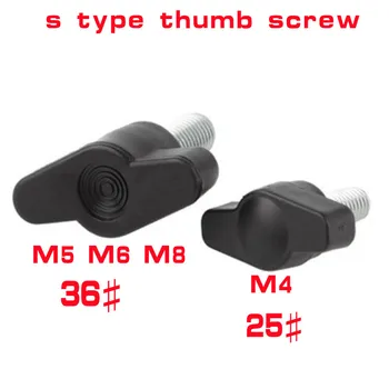 3/5шт M4 M5 M6 M8 длина от 8 мм до 50 м Головка S типа Нейлоновая Пластиковая Головка Ручка Винт для большого пальца Бакелитовый Болт Сливовая Ручка Винт