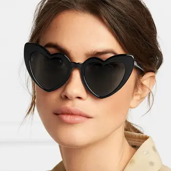 6 шт. Солнцезащитные очки в форме сердца с защитой от UV400, винтажные вечерние пляжные Ретро-оттенки, солнцезащитные очки для женщин