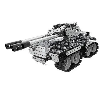 969шт., 3D металлические пазлы, точная сборка, танки с двумя пушками, модели танков, подарки на день рождения/модельные украшения