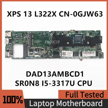 CN-0GJW63 0GJW63 GJW63 Бесплатная Доставка Для Материнской платы ноутбука XPS 13 L322X DAD13AMBCD1 с процессором SR0N8 I5-3317U 100% Работает хорошо