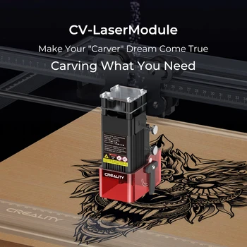 CREALITY 3D CV-Laser Лазерный модуль для гравировки 24 В 1600 МВт/5000 МВт Точная Фокусировка Поглощение Сажи для Ender-3 S1 Ender-3 S1 Pro