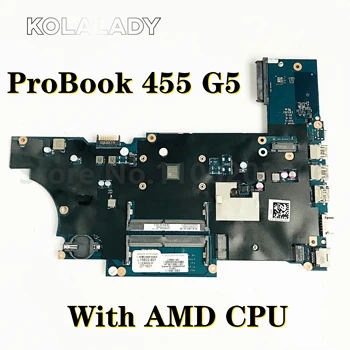 DAX9AAMB6E0 Материнская плата Для ноутбука HP ProBook 455 G5 Материнская плата с процессором AMD DDR4 L15821-601 L15821-001 100% Полный Tespu