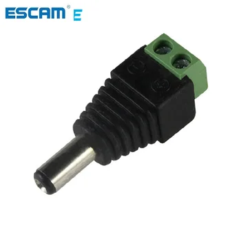 ESCAM 10 шт./лот CCTV BNC Разъем Профессиональный мужской преобразователь питания постоянного тока/штекерный адаптер постоянного тока для камер видеонаблюдения