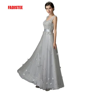 FADISTEE, новое поступление, элегантное вечернее платье, платья для выпускного вечера, платье с аппликацией, длинное стильное платье трапециевидной формы с цветами на шнуровке