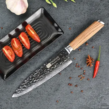 FINDKING VG10 дамасский нож кухонный Zebra с деревянной ручкой 8 дюймов Профессиональный нож шеф-повара 67 слоев кухонных ножей из дамасской стали
