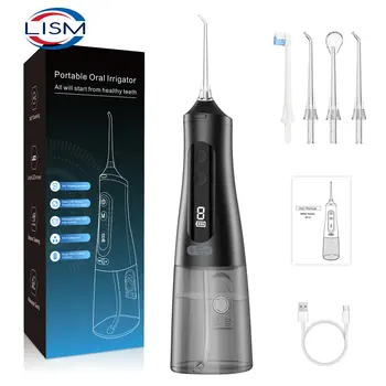 LISM Ирригатор для полости рта USB Перезаряжаемая водяная нить Портативный Стоматологический водоструйный резервуар для воды Объемом 310 мл Водонепроницаемый очиститель зубов