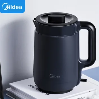 Midea Электрический чайник Объемом 1,5 л, Чай, кофе из нержавеющей стали, Портативная бытовая высококачественная кухонная техника с контролем температуры
