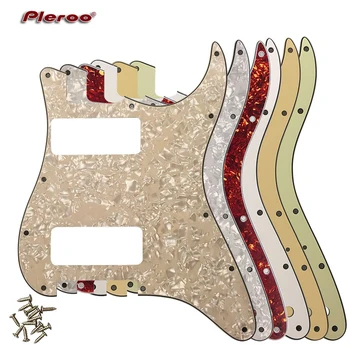 Pleroo Изготовленные На Заказ Гитарные Запчасти Отличного качества Для США С 11 Отверстиями для Винтов Strat Guitar Pickguard Blank С Хамбакерами 2P90 Разных цветов