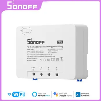 SONOFF POWR3 WiFi Smart DIY Switch 25A 5500 Вт Измерение мощности Защита От Перегрузки Энергосбережение Приложение eWeLink Alexa Voice Conrol