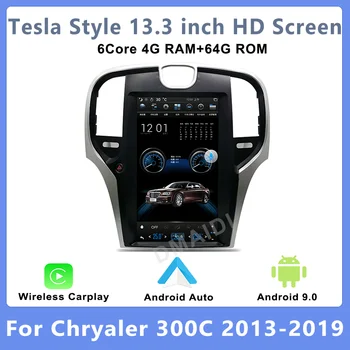 Tesla Style 13,3 дюймовый Экран Для Chrysler 300C 2013-2019 GPS Навигация Автомобильный мультимедийный плеер