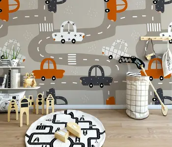 beibehang пользовательские мультяшные автомобильные фрески Современные обои для детской комнаты декор спальни украшение дома салон фото 3D обои