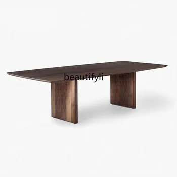 yj в скандинавском стиле, массив дерева, креативный стол из черного ореха в японском стиле