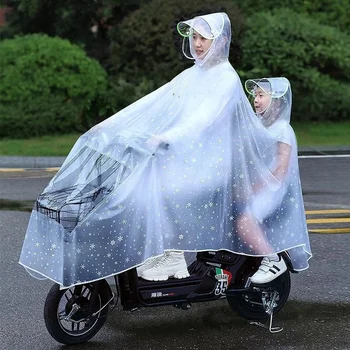Аккумулятор для электромобиля, автомобильный дождевик, длинный прозрачный плащ для матери и сына, мотоциклетный соединенный плащ, двойное пончо
