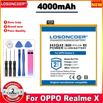 Аккумулятор мобильного телефона LOSONCOER 4000 мАч BLP723 для OPPO Realme X