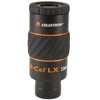 Астрономический окуляр CELESTRON X-CEL LX 2,3 мм, 1,25 дюйма, 60 градусов высокой четкости, большое поле зрения, вращающиеся очки
