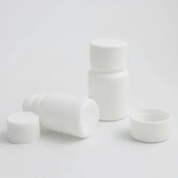 Бесплатная доставка 50 шт./компл. 10 мл HDPE Белые пластиковые бутылки для таблеток, Фармацевтический контейнер для лекарств, бутылка для Capsuele