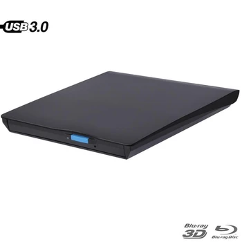 Внешний Blu-ray DVD привод Портативный USB3.0 Blu-ray Горелка HD CD/DVD плеер Устройство записи Подключи и играй для портативных ПК Notebook Mac