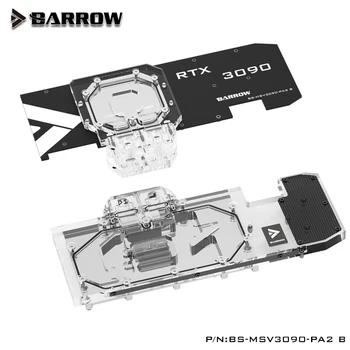 Водяной блок активного охлаждения BARROW используется для графической карты MSI RTX 3090 VENTUS 3X OC 24G/3080 TI VENTUS 3X 10G 12G OC BS-MSV3090-PA2 B