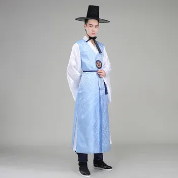 Высококачественный Православный Шелковый Корейский Традиционный Костюм Свадебный Костюм Из Атласа Мужской Ханбок Корейская Этническая Одежда для Мужчин 18