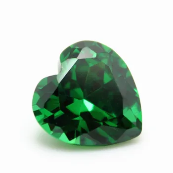 Джоанлин Изумруд в форме сердца Ограненный Драгоценный камень Изумрудной огранки в форме сердца Нескольких размеров на выбор C55E