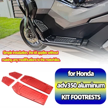 Для HONDA 350ADV adv 350 противоскользящая педаль из алюминиевого сплава, модифицированные аксессуары для мотоциклов 2021 2022 2023 adv350, комплект подставок ДЛЯ НОГ