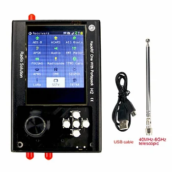 Для PortaPack H2 + HACKRF One SDR Радио 3,2-дюймовый Сенсорный ЖК-корпус 1 МГц-6 ГГц Полнофункциональный приемопередатчик черного цвета