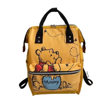 Женский рюкзак Disney, модный рюкзак с принтом медведя из мультфильма, студенческая многофункциональная школьная сумка большой емкости для мамы и ребенка