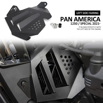 Запчасти для мотоциклов Черная алюминиевая Защитная крышка с левой стороны Защита двигателя Для Pan America PAN AMERICA 1250 S Special 2021 -