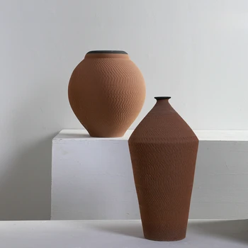 Изделие можно настроить.Украшение керамической вазы в японском стиле с тихим ветром, вставка сухого цветка в гостиную