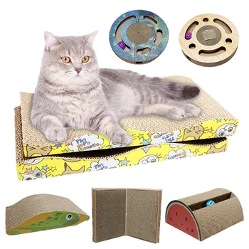 Интерактивная когтеточка для кошек, игрушка для измельчения когтей, износостойкая когтеточка для кошек, игрушки для домашних животных с рисунком арбуза