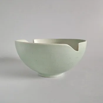 Керамическая посуда креативная ретро японская чистая красная миска для рамена домашняя лапша специальная миска зеленая большая миска
