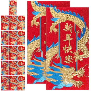 Китайский Новогодний Конверт, Денежные Конверты, Весенний фестиваль, Красный Традиционный Карманный стиль