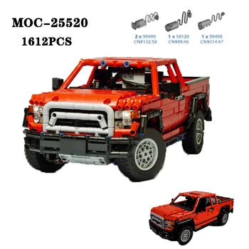 Классический MOC-25520 Строительный Блок Супер Пикап Высокой сложности Сборки 1612 шт. Часть Модели Игрушки для взрослых и детей в Подарок