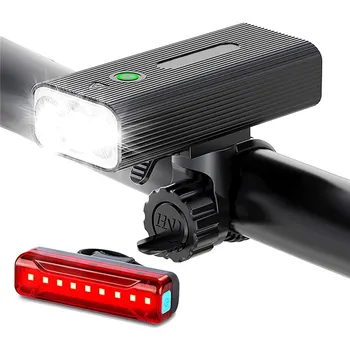 Комплект передних и задних фонарей для велосипеда, USB-перезаряжаемые велосипедные фары для ночной езды, велосипедная фара с функцией Power Bank