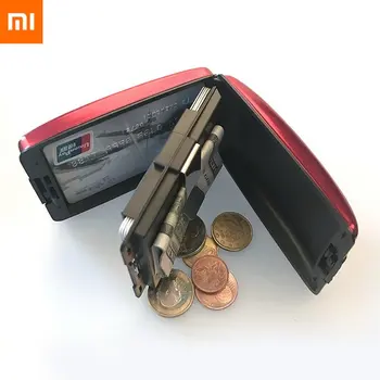 Кошельки Xiaomi Для монет, Мужской Кошелек, Жесткий Чехол Для кредитных карт, Защита от RFID Сканирования, Держатель для банковских карт Унисекс, Металлический Кошелек