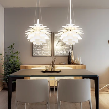 Креативная люстра в скандинавском постмодерне, алюминиевые подвесные светильники для гостиной, люстры для столовой, подвесные светильники