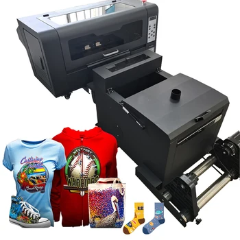 Маленькая Печатная машина DTF A3 DTF Принтер A3 30 см XP600 Футболка DTG Принтер с Порошковой Красильней Встряхивающая Машина