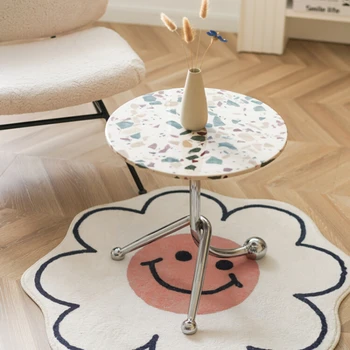 Маленький круглый столик Креативный Столик для гостиной Журнальный столик Мини-Приставной Столик Балкон Чайный столик Прикроватный столик