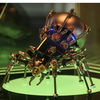 Металлическая модель паука, металлическая 3D головоломка, набор моделей Меха, игрушечный строительный набор с Bluetooth-динамиком