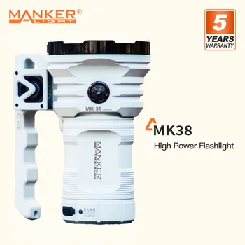 Мощный фонарик Manker MK38, Встроенная Перезаряжаемая батарея, 8 светодиодных источников света, Портативный Мощный поисковый фонарь