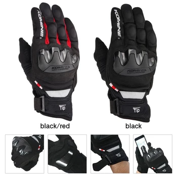 Мужские Мотоциклетные перчатки Komine GK220, Черные Гоночные мотоциклетные перчатки для шоссейных гонок, 4 сезона Moto Guante