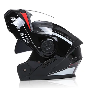 Мужской женский Индивидуальный Мотоциклетный откидной шлем, Защитный шлем Для Скоростного спуска по мотокроссу, Модульный Полнолицевой Casco Moto DOT, Одобренный ЕЭК