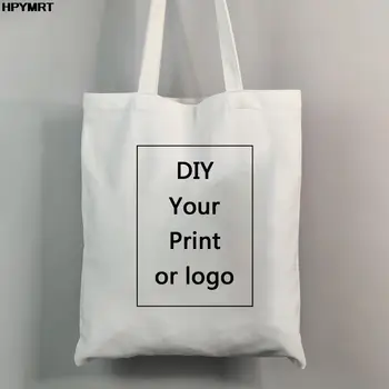 Настройте ваш как фото или логотип свой собственный дизайн печати сумка для покупок складные сумки шоппер сумки DIY болса Sacola комплекс