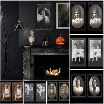 Новая 3D фоторамка с призраком 38*25 см, Рамки для фотографий ужасов на Хэллоуин, меняющие лицо, Призрак, Декор для вечеринки на Хэллоуин, реквизит