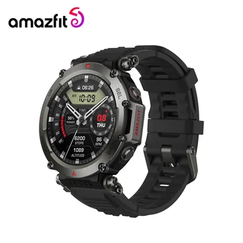 Новые умные часы Amazfit T-Rex Ultra Smart Watch с двухдиапазонным GPS и водонепроницаемостью 10 АТМ для телефона Android IOS