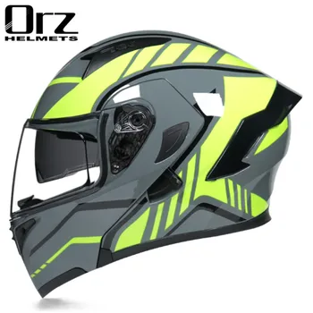 Новый Мотоциклетный шлем Bluetooth Откидной Шлем для мотокросса с открытым лицом Точечная защита ABS Материал Casco Moto Мужчины Женщины
